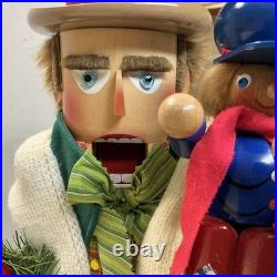 Steinbach German Wooden LE Nutcracker BOB CRATCHIT & TINY TIM -A Christmas Carol