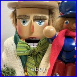 Steinbach German Wooden LE Nutcracker BOB CRATCHIT & TINY TIM -A Christmas Carol