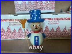 Steinbach Wooden German Nutcracker Christmas Ornaments 5 with 3 boxes. Vintage