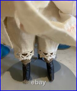 Superb 19 Antique 1850s Brown-Eyed Greiner China Lovely Period Costume & Boots