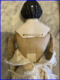 Superb 19 Antique 1850s Brown-Eyed Greiner China Lovely Period Costume & Boots