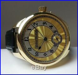 Systeme Glashutte 24K GoldPlated Case Antique 1923's Wristwatch, Exhibition Back