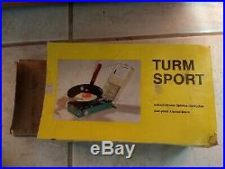 Turm-Sport vintage alcohol camp stove with orig. Box & instructions German-made