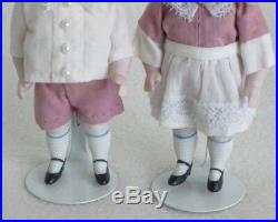 Two 5 All Bisque Kestner Antique Dolls-600 31/2-Boy & Girl Twins