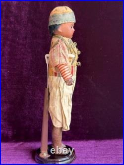 Unidentified Antique German 11 Dark Complexion Bisque Head Boy Doll