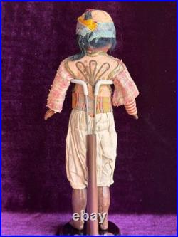 Unidentified Antique German 11 Dark Complexion Bisque Head Boy Doll