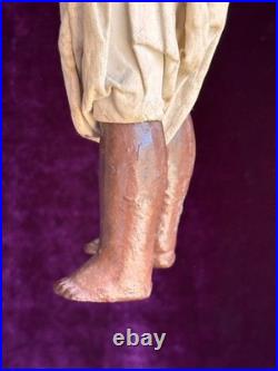 Unidentified Antique German 11 Dark Complexion Bisque Head Boy Doll