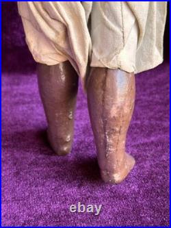 Unidentified Antique German 11 Dark Complexion Bisque Head Boy Doll