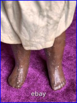 Unidentified Antique German 11 Dark Complexion Bisque Head Boy Doll