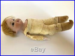 Unidentified Antique German 8 Bisque Head Boy Doll Kid Leather Body
