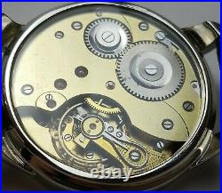 Union Horlogere Antique 1910's Wristwatch Steel Case, Exhibition Back