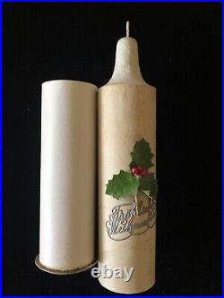 Unusual Antique Vintage German Candle Candy Container W Holly Leaves -1900s Unusual Antique Vintage German Candle Candy Container W Holly Leaves -1900s