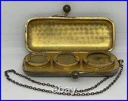 VINTAGE / ANTIQUE COIN HOLDER/PURSE WITH CHAIN / German Silver