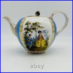 VINTAGE Meissen Teapot Ceramic German Porcelain Painted Floral Victorian Antique VINTAGE Meissen Teapot Ceramic German Porcelain Painted Floral Victorian Antique