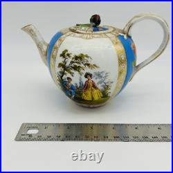 VINTAGE Meissen Teapot Ceramic German Porcelain Painted Floral Victorian Antique VINTAGE Meissen Teapot Ceramic German Porcelain Painted Floral Victorian Antique