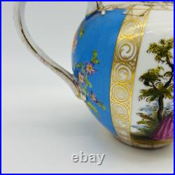 VINTAGE Meissen Teapot Ceramic German Porcelain Painted Floral Victorian Antique VINTAGE Meissen Teapot Ceramic German Porcelain Painted Floral Victorian Antique