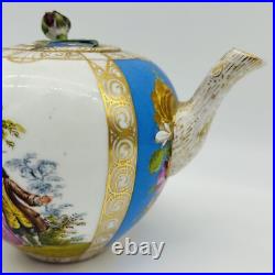 VINTAGE Meissen Teapot Ceramic German Porcelain Painted Floral Victorian Antique VINTAGE Meissen Teapot Ceramic German Porcelain Painted Floral Victorian Antique