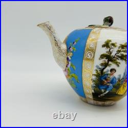 VINTAGE Meissen Teapot Ceramic German Porcelain Painted Floral Victorian Antique VINTAGE Meissen Teapot Ceramic German Porcelain Painted Floral Victorian Antique