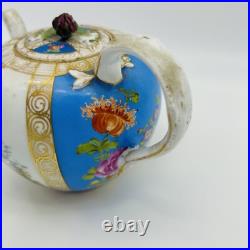 VINTAGE Meissen Teapot Ceramic German Porcelain Painted Floral Victorian Antique VINTAGE Meissen Teapot Ceramic German Porcelain Painted Floral Victorian Antique
