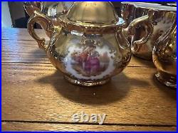 VTG 4 Kleiber West Germany Gold Tea 17 Piece Set