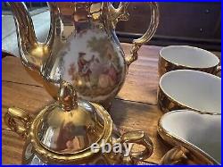 VTG 4 Kleiber West Germany Gold Tea 17 Piece Set