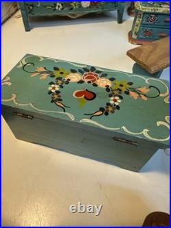 VTG Antique Dora Kuhn Dollhouse Furniture Set & German Bisque Family Doll Lot