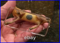 VTG/ Antique German Christmas Ornament Reindeer Hand Blown Art Glass Bimini Stag
