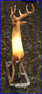 VTG/ Antique German Christmas Ornament Reindeer Hand Blown Art Glass Bimini Stag
