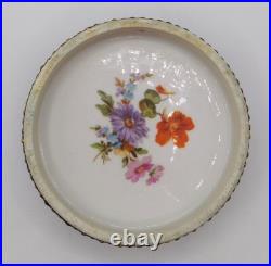 VTG Antique German Elfinware Porcelain Forget Me Not Powder Ormolu Trinket Box