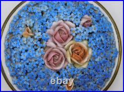 VTG Antique German Elfinware Porcelain Forget Me Not Powder Ormolu Trinket Box