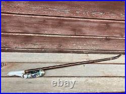 VTG LONG ANTIQUE GERMAN PORCELAIN PIPE PIPE WOOD STEM HUNTING w DEER 29.5 VTG LONG ANTIQUE GERMAN PORCELAIN PIPE PIPE WOOD STEM HUNTING w DEER 29.5