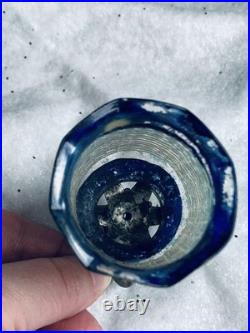 VTG antique GERMAN blown glass CANDLE LANTERN holder clip on christmas ornament