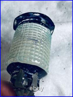 VTG antique GERMAN blown glass CANDLE LANTERN holder clip on christmas ornament