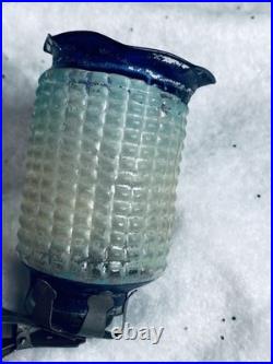 VTG antique GERMAN blown glass CANDLE LANTERN holder clip on christmas ornament