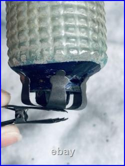 VTG antique GERMAN blown glass CANDLE LANTERN holder clip on christmas ornament