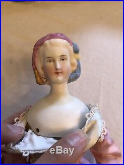 Very Rare 11 Petite Antique German Empress Eugenie China Parian Doll