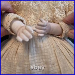 Very Rare Antique Leibe & Hofmann German Bisque Doll with Vintage Clothing