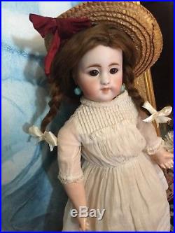 Very Rare Antique Simon Halbig 908 Bisque Doll Closed Mouth Original Body 14