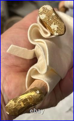 Vintage 1930's German Anna Fehrle Carved Wood Angel with Lute Christmas Ornament