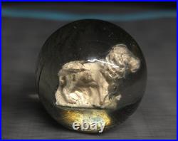 Vintage 1.40 German Lion Sulphide Marble