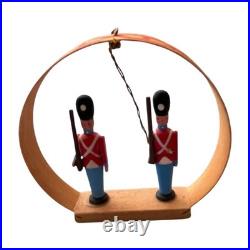 Vintage 50's German Christmas Shaved Wood Soldier Ornaments Set, Original Box Vintage 50's German Christmas Shaved Wood Soldier Ornaments Set, Original Box
