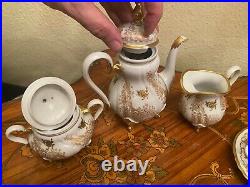 Vintage 5 cups 5 Saucers German Weimar Josefine Full Mocca Coffee Set