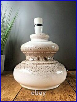 Vintage 60's 70's West German Pottery Lamp Base Retro Scheurich Fat Lava Style