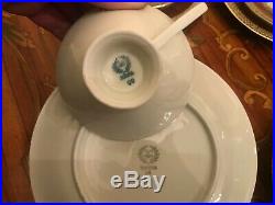 Vintage 6 cups 6 Saucer 6 Cake Plate 24k Gold German Bavaria Coffee Set