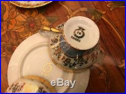 Vintage 6 cups 6 saucers Pot Milk Sugar German PR Bavaria Porcelain Coffee Set