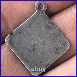 Vintage 800 Silver Charm Antique German Enameled Four Leaf Clover