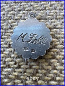 Vintage 800 Silver Charm Antique German Scenic Enameled Vintage 800 Silver Charm Antique German Scenic Enameled