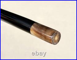 Vintage Antique 1920 Art Deco German Silver Alpaca Black Wood Walking Stick Cane Vintage Antique 1920 Art Deco German Silver Alpaca Black Wood Walking Stick Cane