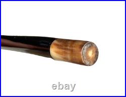 Vintage Antique 1920 Art Deco German Silver Alpaca Black Wood Walking Stick Cane
