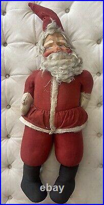 Vintage Antique 1920s Masked German Christmas Santa Doll Mask Face, 28 READ